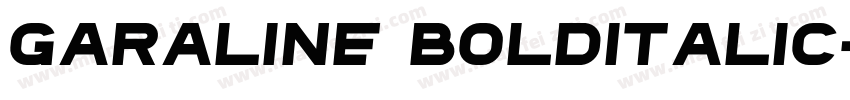 Garaline BoldItalic字体转换